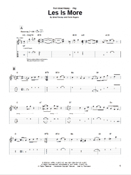 page one of Les Is More (Guitar Tab)