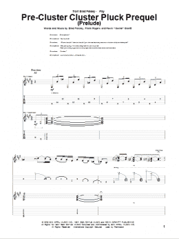 page one of Pre-Cluster Cluster Pluck Prequel (Prelude) (Guitar Tab)