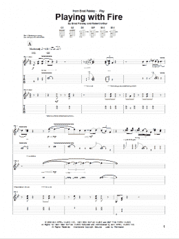 page one of Playing With Fire (Guitar Tab)