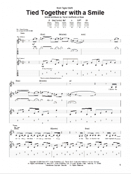 page one of Tied Together With A Smile (Guitar Tab)