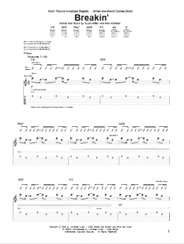 page one of Breakin' (Guitar Tab)