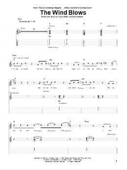page one of The Wind Blows (Guitar Tab)