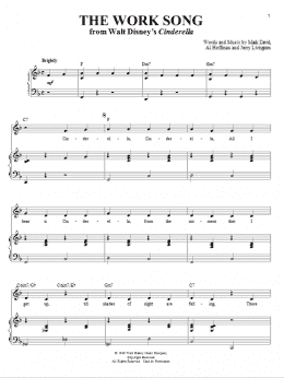 page one of The Work Song (Piano & Vocal)
