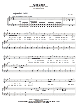 page one of Get Back (Piano & Vocal)
