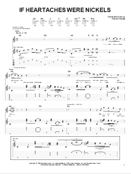 page one of If Heartaches Were Nickels (Guitar Tab)