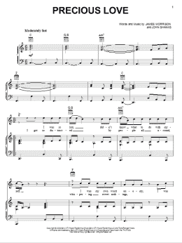 page one of Precious Love (Piano, Vocal & Guitar Chords (Right-Hand Melody))
