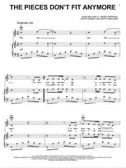 page one of The Pieces Don't Fit Anymore (Piano, Vocal & Guitar Chords (Right-Hand Melody))
