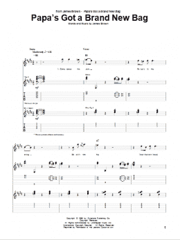 page one of Papa's Got A Brand New Bag (Guitar Tab)