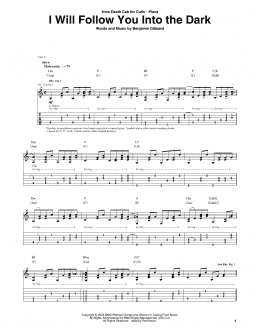 page one of I Will Follow You Into The Dark (Guitar Tab)