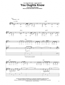 page one of You Oughta Know (Guitar Tab)