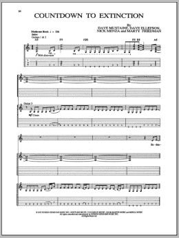 page one of Countdown To Extinction (Guitar Tab)