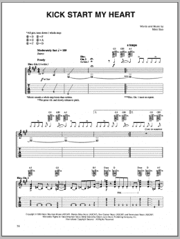 page one of Kick Start My Heart (Guitar Tab)