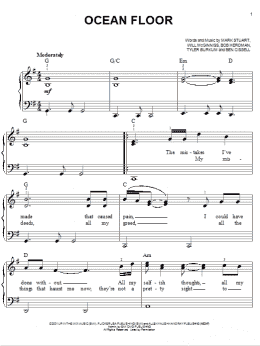 page one of Ocean Floor (Easy Piano)
