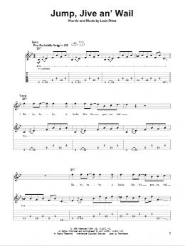 page one of Jump, Jive An' Wail (Guitar Tab (Single Guitar))
