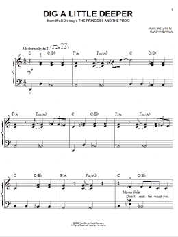 page one of Dig A Little Deeper (Easy Piano)