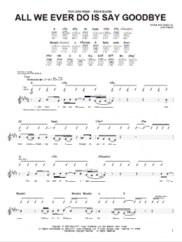 page one of All We Ever Do Is Say Goodbye (Guitar Tab)