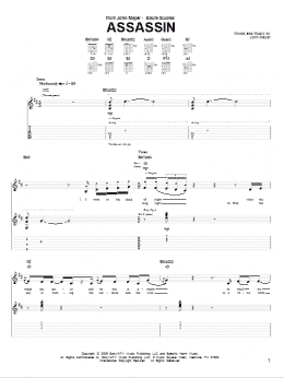 page one of Assassin (Guitar Tab)