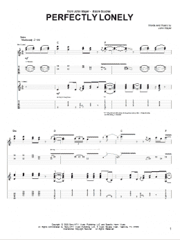 page one of Perfectly Lonely (Guitar Tab)