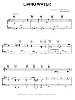 page one of Living Water (Piano, Vocal & Guitar Chords (Right-Hand Melody))