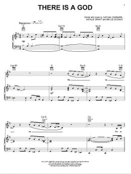 page one of There Is A God (Piano, Vocal & Guitar Chords (Right-Hand Melody))