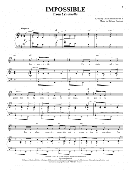 page one of Impossible (Piano & Vocal)