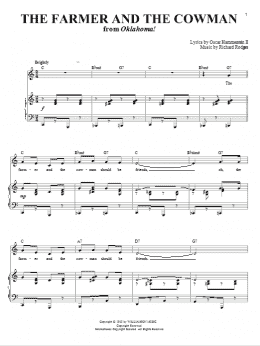 page one of The Farmer And The Cowman (from Oklahoma!) (Piano & Vocal)