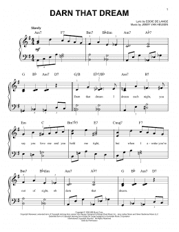 page one of Darn That Dream (Easy Piano)