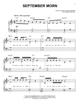 page one of September Morn (Easy Piano)