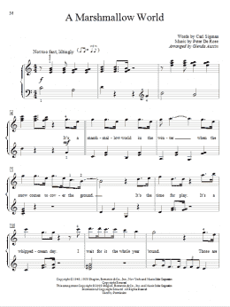 page one of A Marshmallow World (Educational Piano)