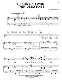 page one of Things Ain't What They Used To Be (Piano, Vocal & Guitar Chords (Right-Hand Melody))