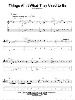 page one of Things Ain't What They Used To Be (Guitar Tab (Single Guitar))