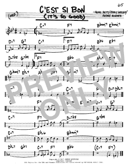 page one of C'est Si Bon (It's So Good) (Real Book – Melody & Chords – C Instruments)
