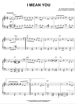 page one of I Mean You (Piano Solo)