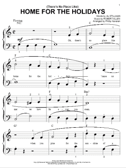 page one of (There's No Place Like) Home For The Holidays (arr. Phillip Keveren) (Big Note Piano)