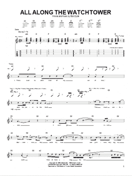 page one of All Along The Watchtower (Guitar Tab)
