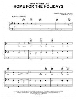 page one of (There's No Place Like) Home For The Holidays (Piano, Vocal & Guitar Chords (Right-Hand Melody))