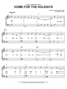 page one of (There's No Place Like) Home For The Holidays (Very Easy Piano)