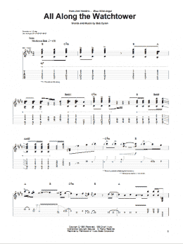 page one of All Along The Watchtower (Guitar Tab)