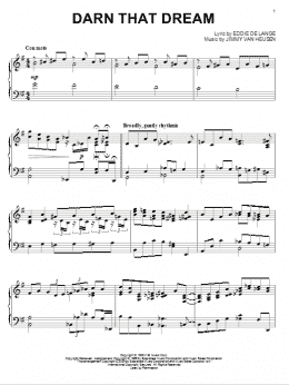 page one of Darn That Dream (Piano Solo)