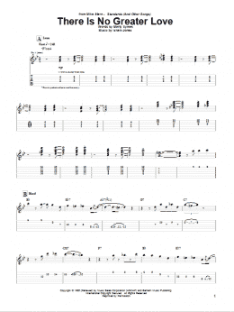 page one of There Is No Greater Love (Guitar Tab)