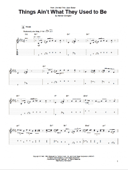 page one of Things Ain't What They Used To Be (Guitar Tab)