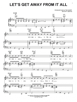 page one of Let's Get Away From It All (Piano, Vocal & Guitar Chords (Right-Hand Melody))