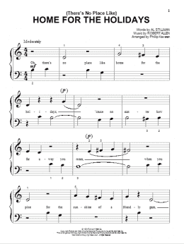 page one of (There's No Place Like) Home For The Holidays (arr. Phillip Keveren) (Beginning Piano Solo)