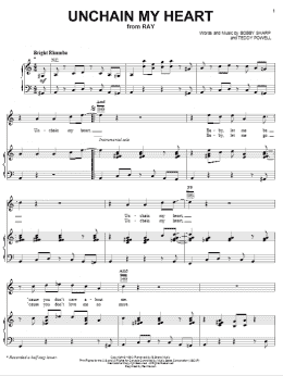 page one of Unchain My Heart (Piano, Vocal & Guitar Chords (Right-Hand Melody))