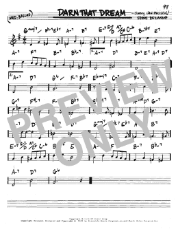 page one of Darn That Dream (Real Book – Melody & Chords – C Instruments)