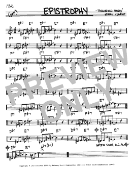page one of Epistrophy (Real Book – Melody & Chords – Bb Instruments)