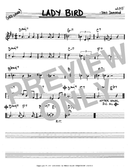 page one of Lady Bird (Real Book – Melody & Chords – Bb Instruments)