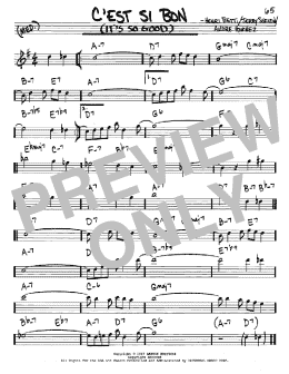 page one of C'est Si Bon (It's So Good) (Real Book – Melody & Chords – Eb Instruments)