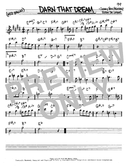 page one of Darn That Dream (Real Book – Melody & Chords – Eb Instruments)