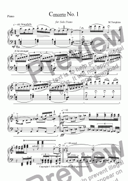 page one of Concerto No. 1 for Piano (Mvmt. 1)
